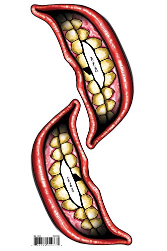 Tinsley Transfers Chipped Big Mouth Temporary Fx Tattoo #TOP1