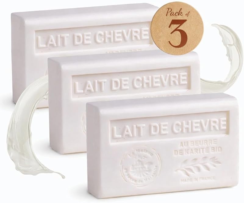Sabonete em barra com leite de cabra La Maison du Savon de Marseille, Pacote com 3 unidades de 125 g
