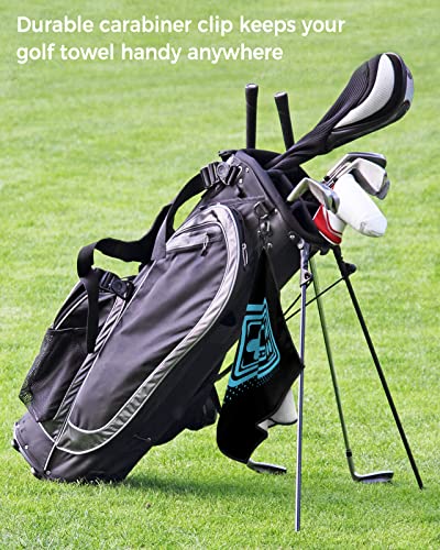 Video Game Golf Towel,Funny Golf Towel For Golf Bags Disc With Clip,Blue Gamer Kids Boys Gamepad Console Game Controller Personalized Microfiber Waffle Golf Club Towel Accessories Gift For Men/Women #TOP6