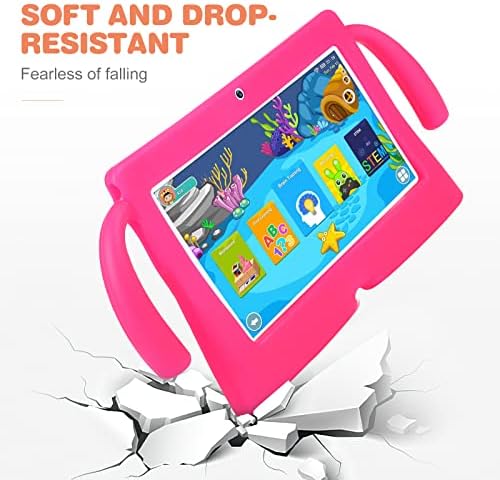 7 Inch Soft Silicone Gel Cover Case for Q88 Android Kids Children Tablet PC (Rose Red)