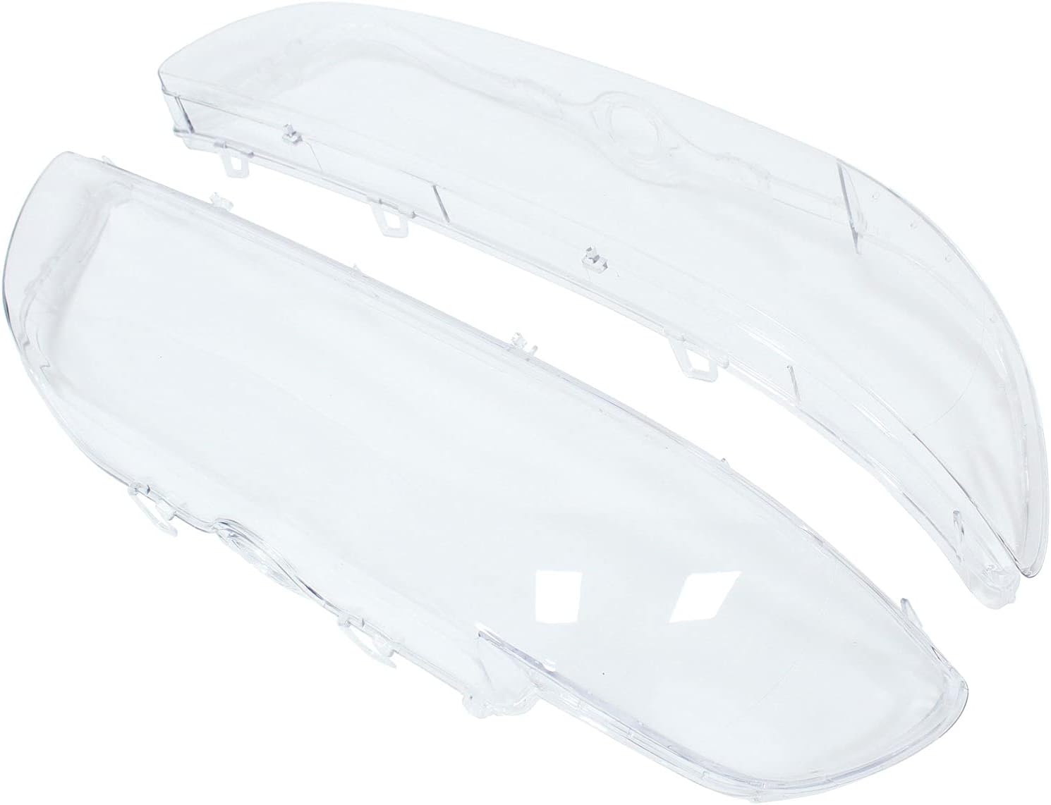 NewYall Pair of Left and Right Clear Headlight Lens Cover Shell for BMW E39 Facelift 1996-2003
