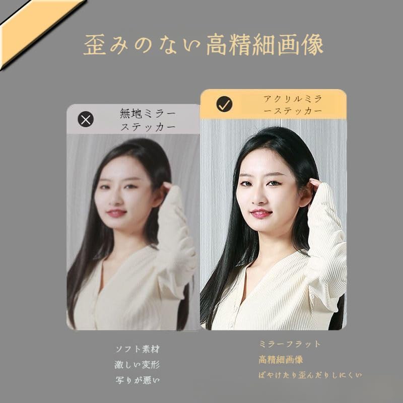 Amazon.co.jp: どこでも貼れる割れない鏡 全身鏡 姿見鏡 30×30cm 鏡
