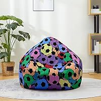 FANSU Copertura per Poltrona Sacco Puff Poltrona Senza Riempimento, Pouf Poltrona con Zip, Poltrona a Sacco Pigro Poltrona per Adulti e Bambini (100x120cm,Nero Viola Cielo Stellato