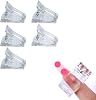 510Pcs Nail Tips Clip Transparent Polygel Quick Building Nail Tips Clips DIY Finger Nail Extension Builder Clamps Plastic Nail Pinching Clips Gel Nail Quick Assistant Manicure Tool 5pcs