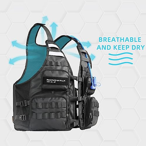 Rhinowalk Colete de fotografia de pesca com vários bolsos, jaquetas ao ar livre para caça, caminhada