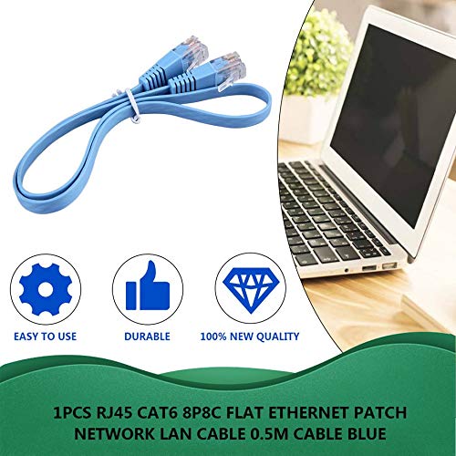 1 cabo de rede Ethernet de rede de remendo Ethernet plana RJ45 CAT6 8P8C de alta velocidade cabo de