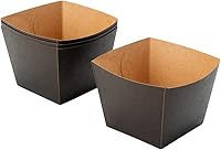 Vista 13 de Restaurantware -Bio Tek - Cajas de aperitivos de 4.3 x 3.2 pulgadas, 200 cajas desechables para papas fritas – Forro de polietileno, apto para frío