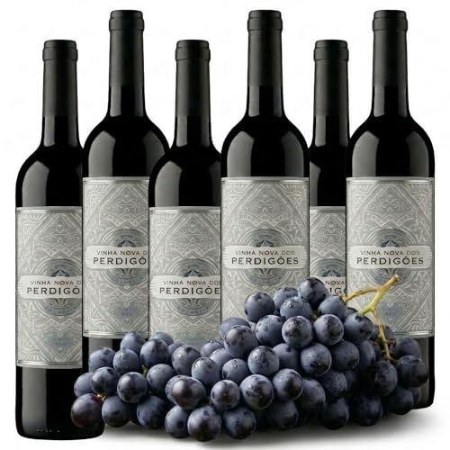 Monte dos Perdigões Rotwein, Box 6, Portugiesischer Wein, Aroma von schwarzen Früchten, Intensiv & Fesselnd (6 x 0.75l)