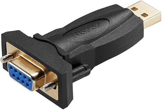 USB to RS232 Adapter with FTDI Chip, USB to DB9 Serial Female Converter Compatible with Windows 10, 8.1, 8, 7, Vista, XP, Linux and Mac OS X 10.6 and Above,Black