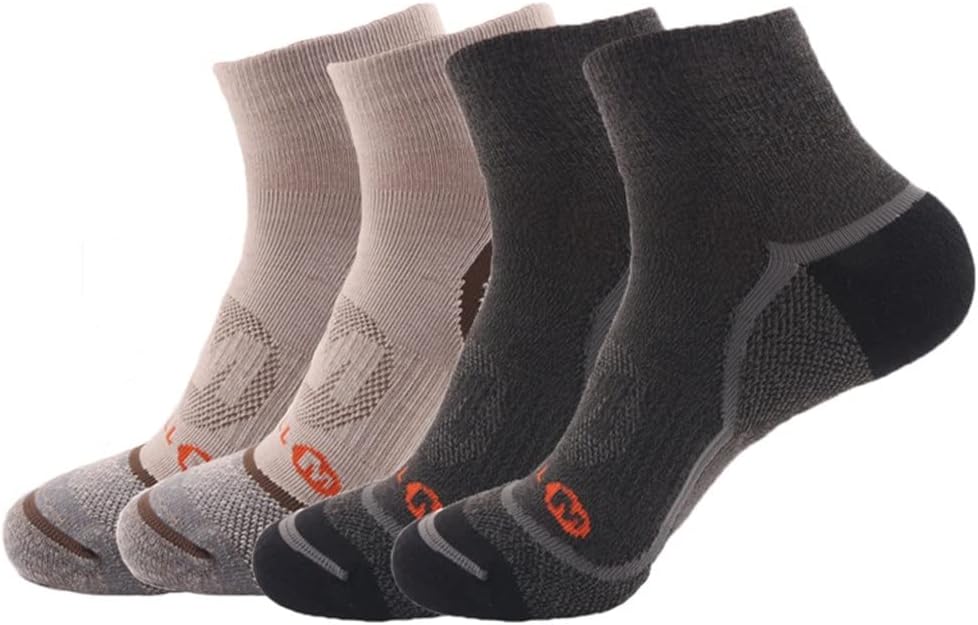 Men's Wool Outdoor Hiking Hiker Cushion Low Cut Socks Hiking Crew Socks(C)