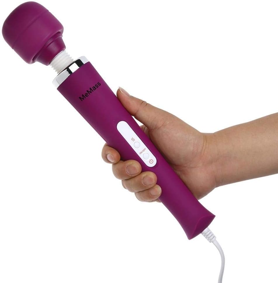 MeMass Electric Massager Massage Stick, 10 Different Vibration Strengths, Relieve Body Fatigue and Muscle Pain in The Neck,Shoulders, Back, Waist, Buttocks, Legs(Purple)
