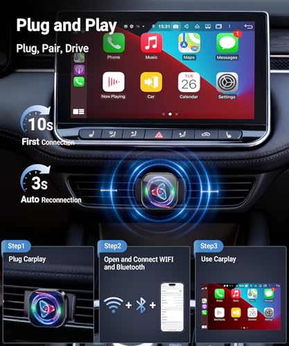 Ticarve 2-in-1 Wireless CarPlay & Android Auto Adapter — view 3