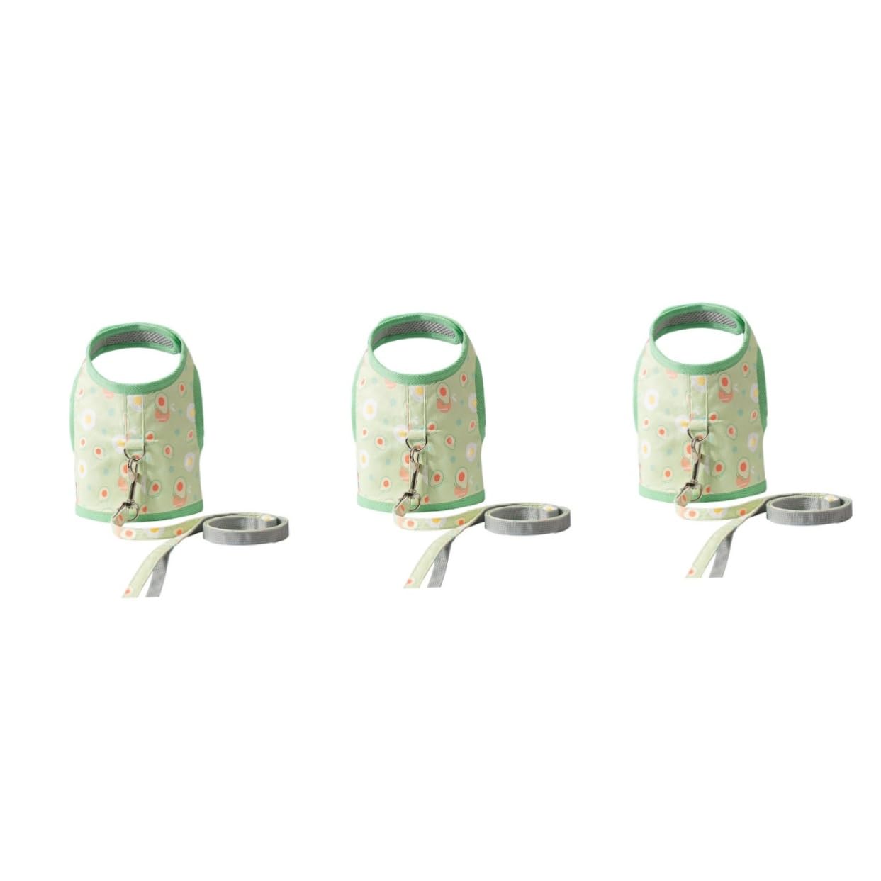 Happyyami 3juegos Arnés De Malla con Estampado De Aguacate para Gatos Ligero y Resistente para Paseos y Entrenamiento