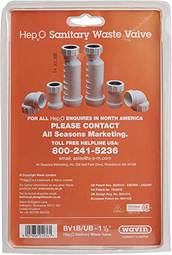 Wavin BV1B/UB HepvO Sanitary Waste Valve - 1-1/2"-Twо Расk - Thumbnail 2