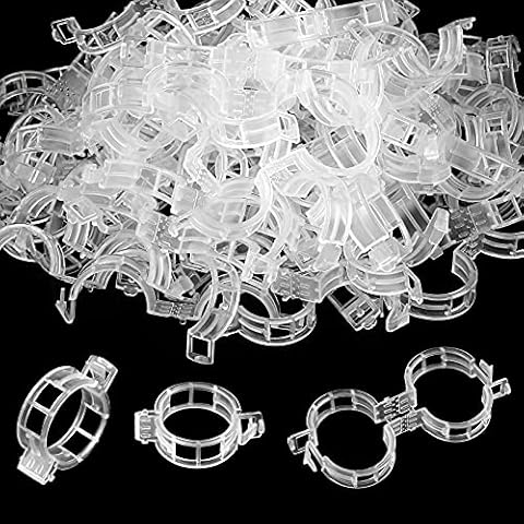 200 Pcs Plastic Trellis Plant Support Clips for Support, Grape and Tomato Vine, Vegetables Plants, Garden Clips to Grow Upright Makes Plants Healthier Cover