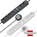 Produktbild Brennenstuhl Eco-Line Comfort Switch Plus, Steckdosenleiste 6-fach (2 permanente, 4 schaltbare Steckdosen, beleuchteter Fußschalter) Farbe: sortiert