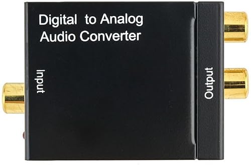 Digital to Analog Audio Converter - Optical Fiber to RCA Stereo Adapter for Home Audio, TV, and Sound Systems - Supports Sound, Plug and Play, Ideal for Home Theater Use