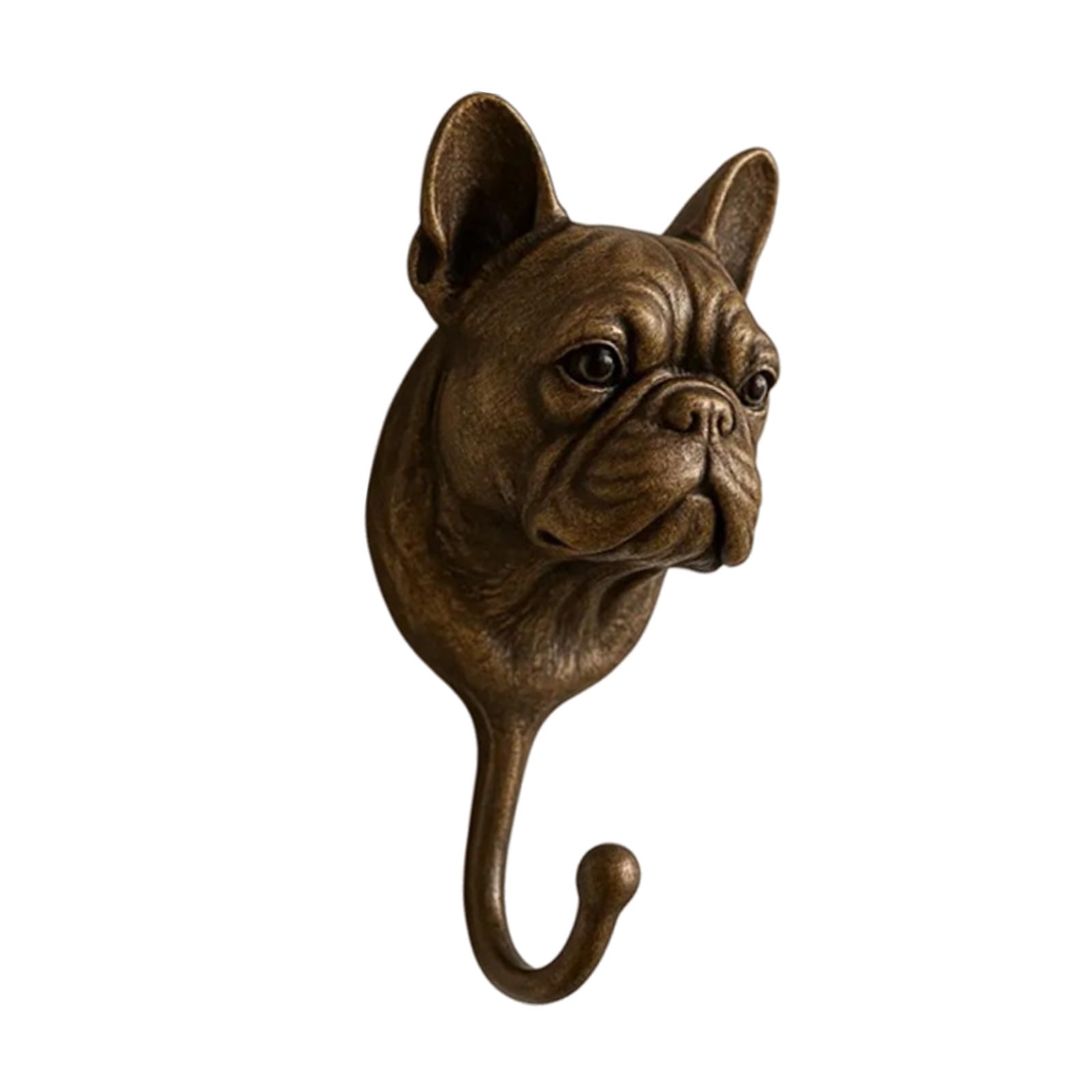 Tsophreniq French Animal Wall Hook Sculpture Realistic Bronze Finish Handcrafted for Home Decor and Practical Hanging Functional Animal Hook Sculpture Wall Accent for Coats Keys Organization