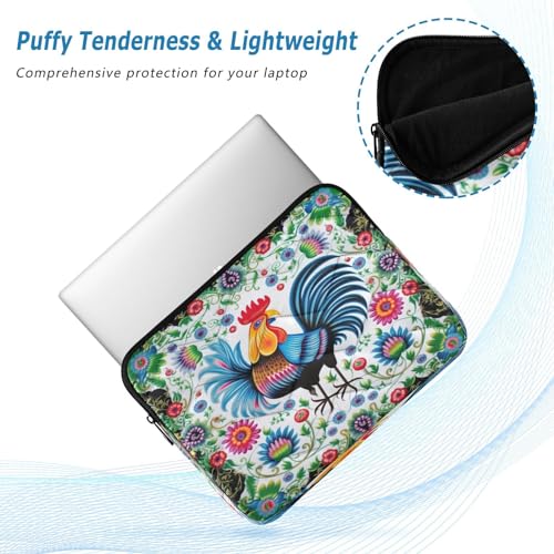 Funda para portátil de 13-14 pulgadas diseño gallo floral miniatura 5