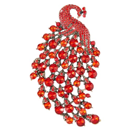 Broche paon strass et cristal vintage le cadeau idéal pour anniversaire