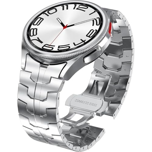 LEEKONEN �X�e�����X�X�`�[���X�g���b�v Galaxy Watch 6 5 4 Classic�p ���ԂȂ� ���^���o���h �����N�u���X���b�g, �V���o�[, Watch5 Pro 45mm