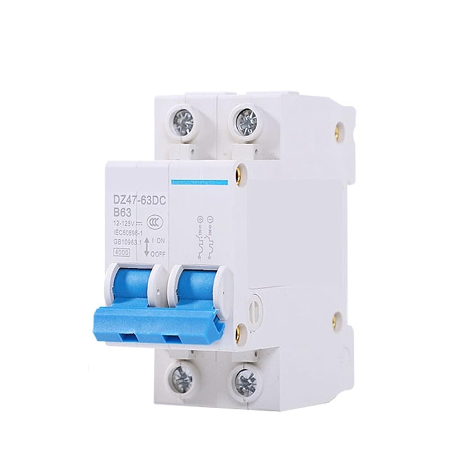 1P/2p Circuit Breaker 12v-125v Air Switch DC 3A-125A Electric Car Battery Protection Switch Circuit Protector(2P,3A)