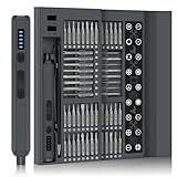 SamtuFast Electric Screwdriver Set,Precision Electric Screwdriver,Led Light and 5 Torque Settings,64 Magnetic Bits,Mini Electric Screwdriver for Electronics,Mobile Phones,Laptops,Watches