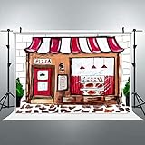 Tienda de Pizza Personalizada Fotografía Fondo Baby Shower Cabina de Fotos de Fondo 1er Primer cumpleaños Fiesta Decoración de Pared Banner 180X120cm