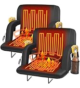 Seeuteck Heated Stadium Seats with Back Support and Wide Cushions for Bleachers, Portable Bleache...