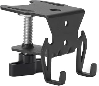 Soporte estable para cartuchos de gas de camping con abrazadera F de bloqueo en espiral para mesas de menos de 2,5 cm de grosor para colgar utensilios de cocina y abrir botellas (gancho)