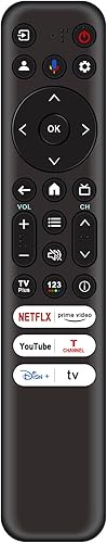 RC813 21001-000093 Replacement Voice Remote fit for TCL UHD HDR LED FHD 4K Smart