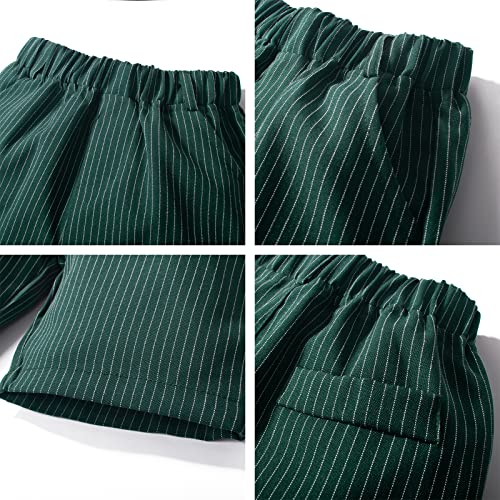 Angelwilla Boys Suit Short Dress Shirt With Bow Tie,Vest And Short Pants Set 4Pcs Kids Suit For Wedding #TOP5