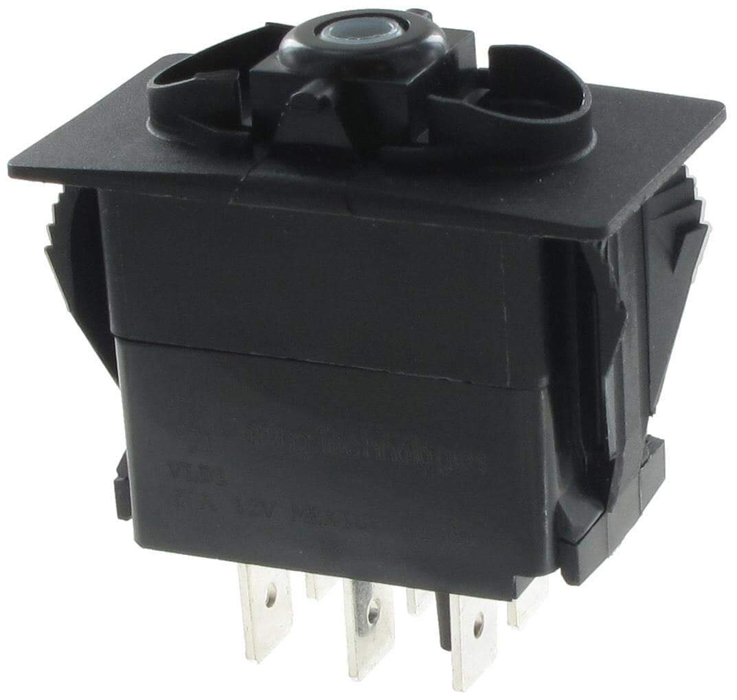 Rocker Switches DP (ON)OFF(ON) 20A 12V SEALED Non-ill (1 piece)