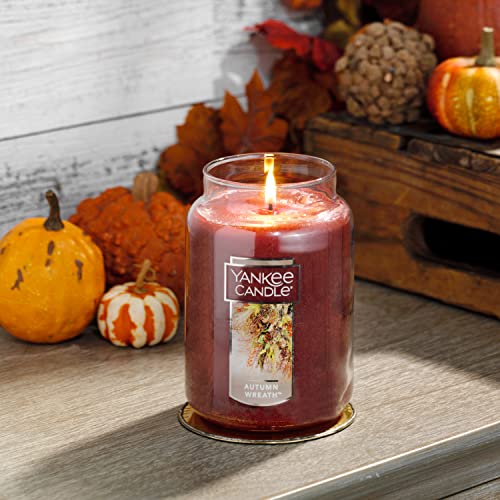 Yankee Candle Autumn Wreath Scented, Classic 22Oz Large Jar Single Wick Candle, Over 110 Hours Of Burn Time #TOP3