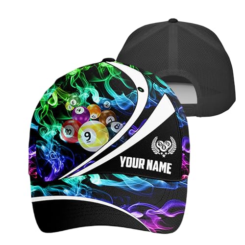 Running Sombrero Bola De Billar Multicolor Ahumada Gorra Baseball Quick Dry Gorra para Deporte Transpirable Gorra De Beisbol Cap para Golf Aire Libre Acampada