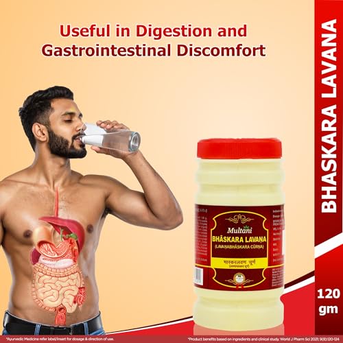 Image of Multani Lawan Bhaskar Churna (Pack of 2) 120gm each | Useful In Digestion,Flatulence, Gastritis, Gulma, Piles, and Loss Of Appetite | Ayurvedic Remedy | Herbal Supplement