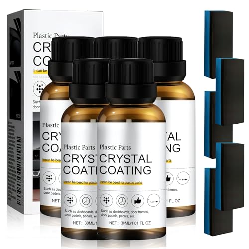 Auiepet Crystal Coating for Car 2026 Upgrade Plastics Parts Crystal Coating Plastic Restorer with Spong Coatings Agent for Automotive Plastics (1)