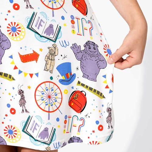 Bellabu Bear IF Movie Girls' Soft Rayon from Bamboo Short Sleeve Pajama Dresses3