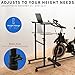VIVO Height Adjustable 28 x 14 inch Standing Desk Cart for Laptop Office Work, Stationary Training Exercise Bike Use, Small Mobile Workstation with Locking Wheels, Black, CART-V01BK