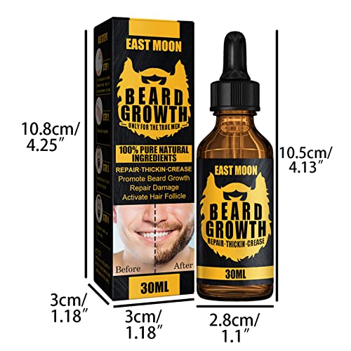 Mibee 30ml Essência de Crescimento de Barba Ingredientes Orgânicos Promovem o Crescimento da Barba R