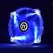Thermaltake 200mm Pure 20 Series Blue LED Quiet High Airflow High Performance Easy to Install Case Fan CL-F016-PL20BU-A, Clear w Blue LED