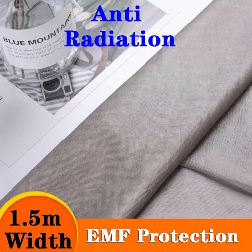Tissu Faraday anti-ondes en maille d'argent conducteur de 1,5x2m pour blindage RFID et lit