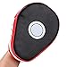 SUNMALL 2pcs MMA Boxing Mitts Focus Punch Pad PU Leather Punching Kicking Palm Pads Taekwondo Training Boxing Target Pad Karate Muay Thai Training Gloves with Adjustable Strap (Red)
