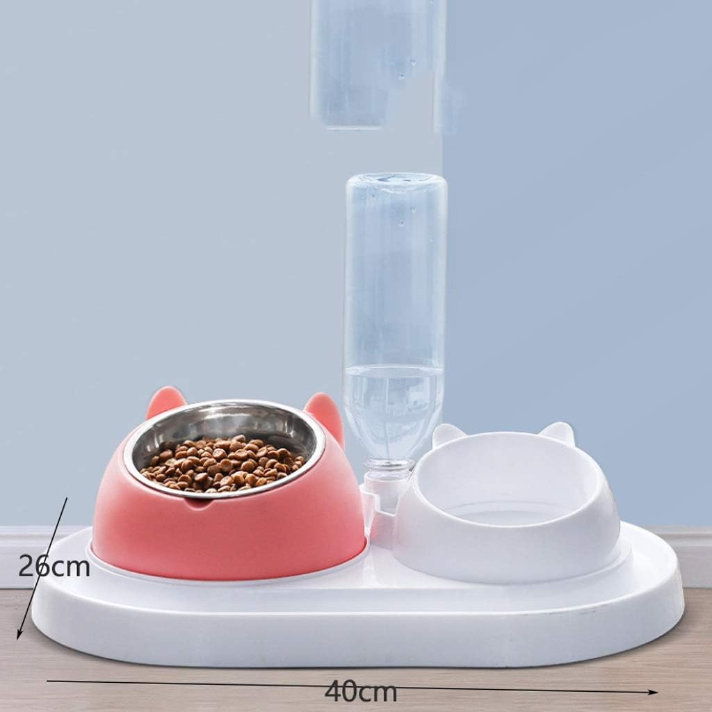 Bowl Food Feeder Container Dispenser, Pet Antioverturning Rice Bowl Supplies