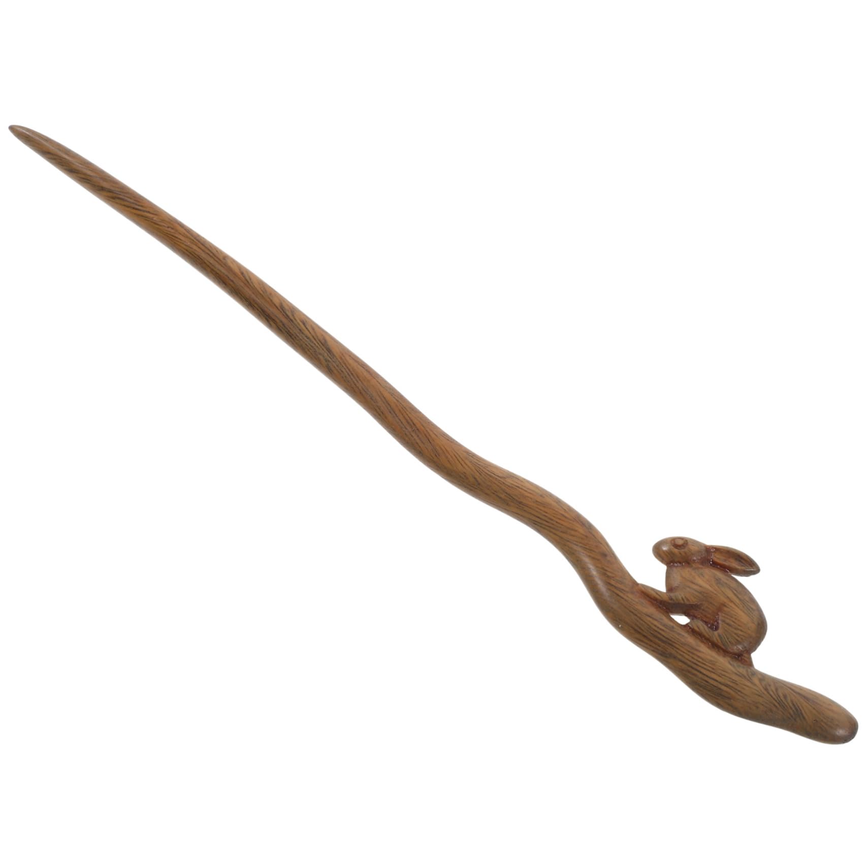 Generic Rabbit Hair Stick Wooden Hair Stick for Wedding Party Elegant Design for Daily Use : Beauty