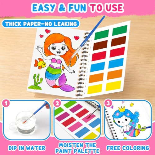 Image of ZMLM 24 Pack Mermaid Coloring Books - Birthday Party Favors for Kids 4-8