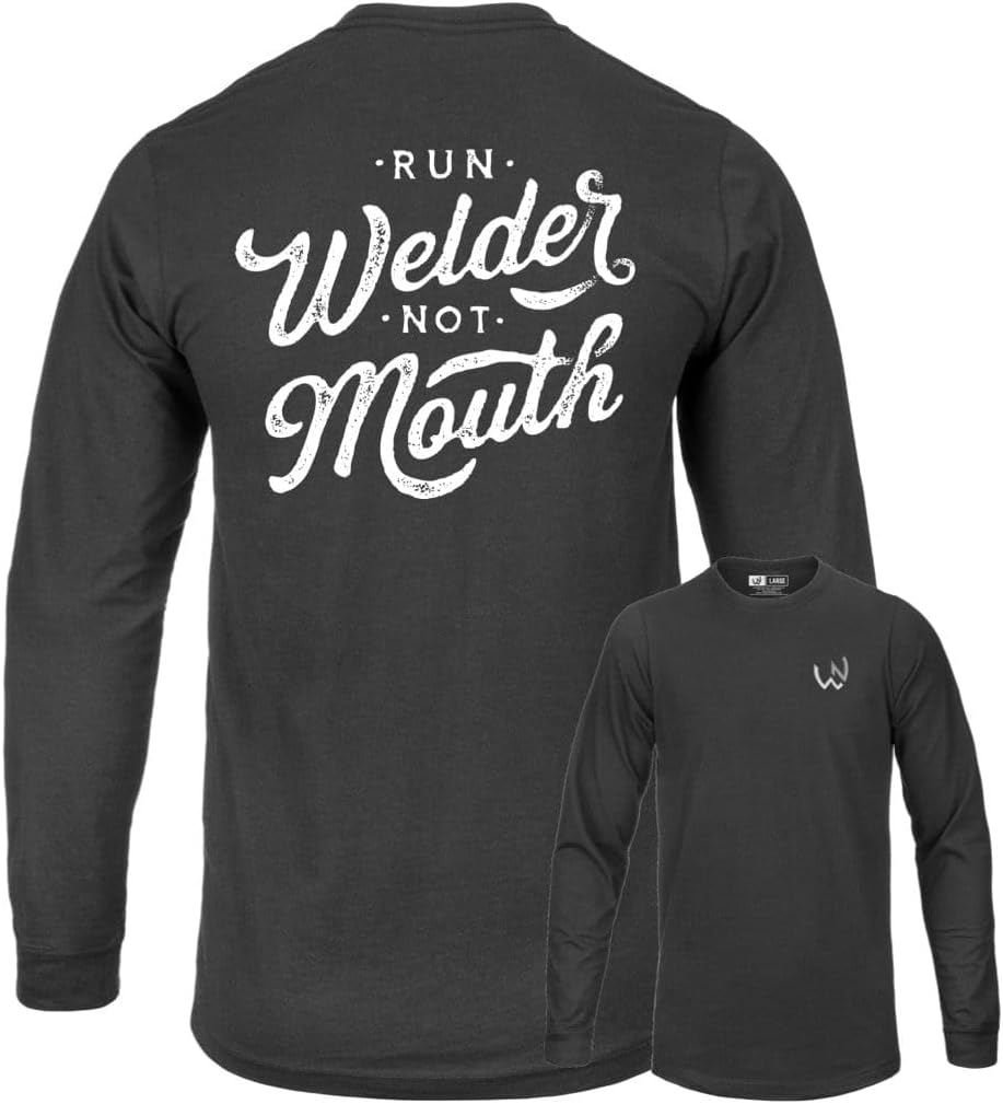 Welder Nation Long Sleeve T-Shirt, Ultra-Soft Cotton with Fitted Sleeves, Various Styles, Small-3XL