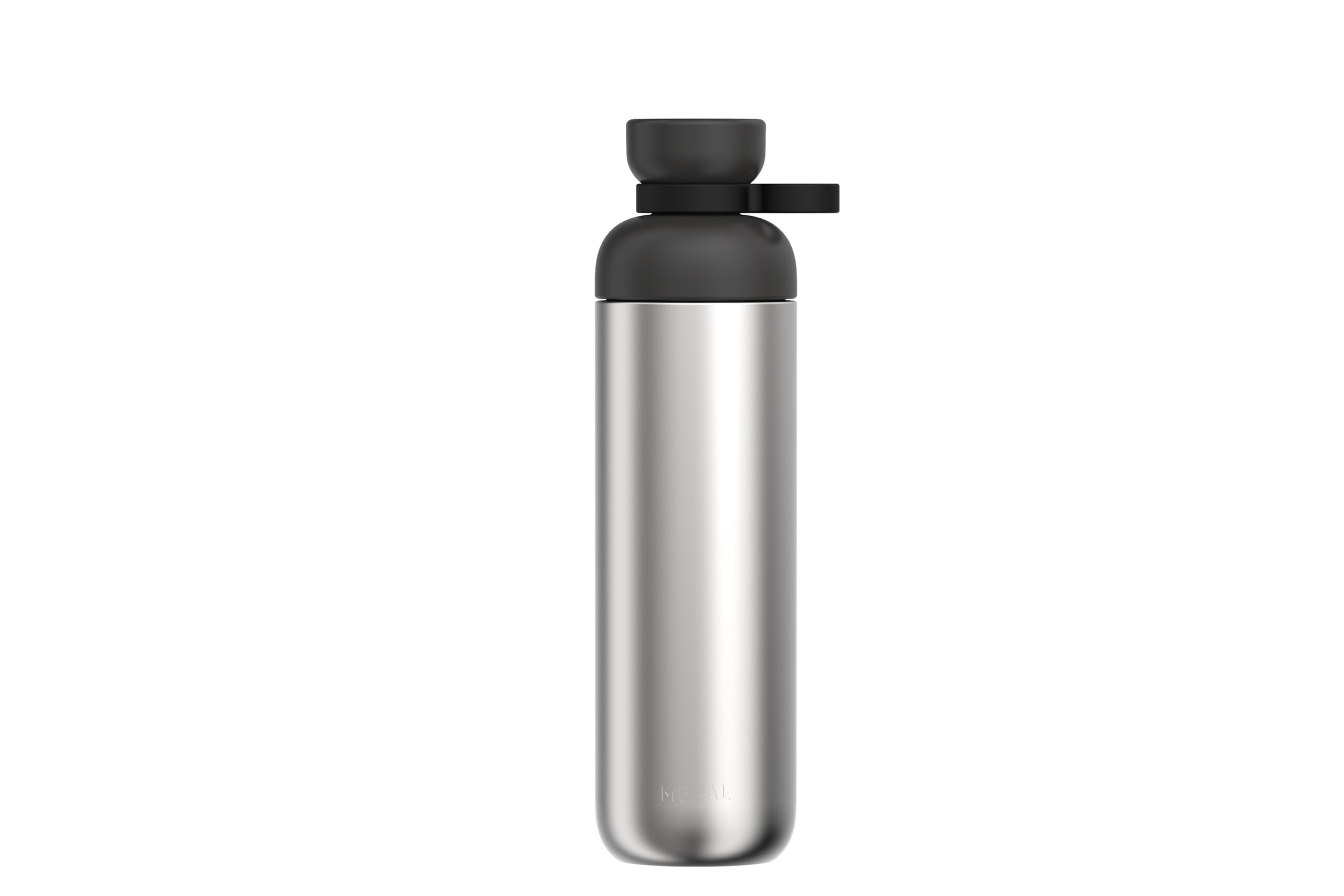 Mepal - Stainless steel water bottle Vita - Large Water Bottle - Two openings for extra drinking convenience - Leakproof and Dishwasher safe - Metal Water Bottle - 900 ml - Nordic black