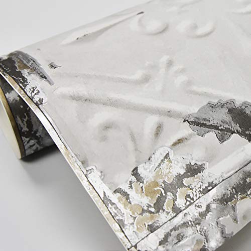 Nuwallpaper Vintage Tin Tile Peel & Stick Wallpaper #TOP3