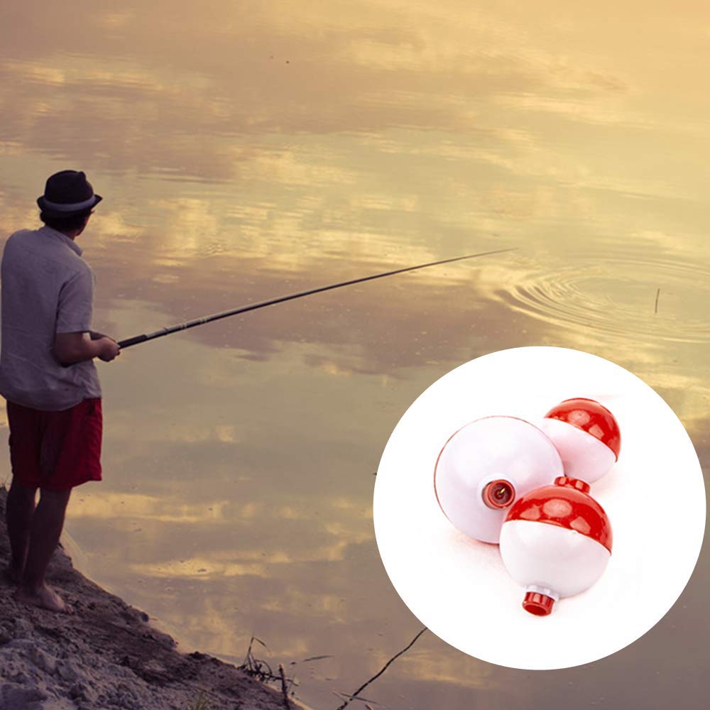 Buy NA 20 Pcs Fishing Snap On Floats Bobbers 5Size Various Weights Push Button Sea Carp Hard ABS